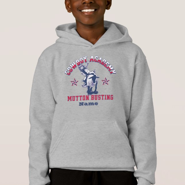 Western Rodeo Cowboy Academy Mutton Busting Anpass T Shirt (Framsida)