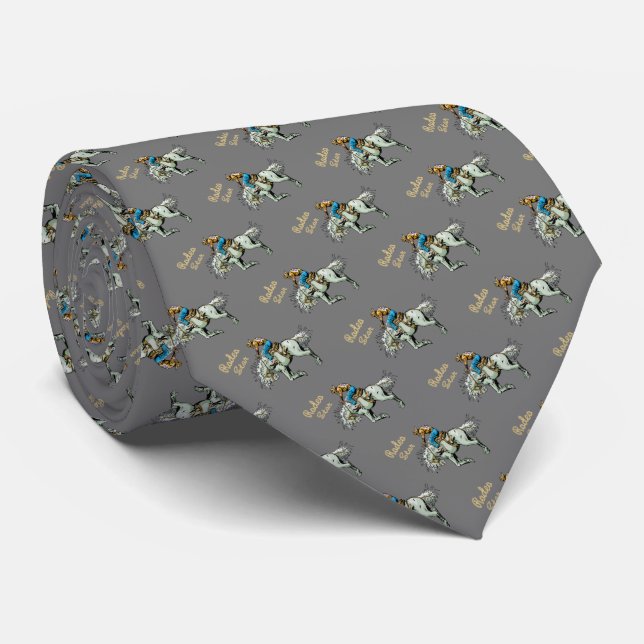 Western Rodeo Cowboy Bronc Rider Necktie Slips (Rullad)
