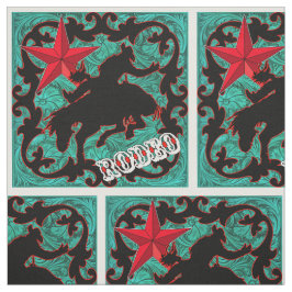 Western Rodeo Cowboy Bronc Riding Faux Leather Tyg