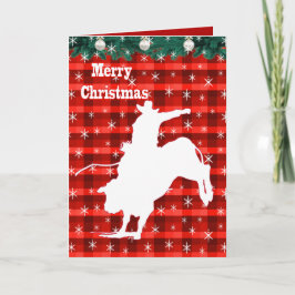 Western Rodeo Cowboy Bull Riding Play Helgkort