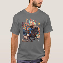 Western Rodeo Cowboy Calf Roping Anpassningsbar T Shirt