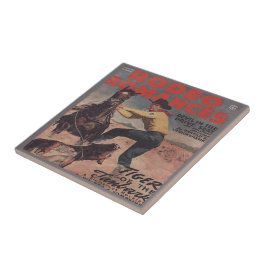 Western Rodeo Cowboy Calf Roping Rodeo Romantik Kakelplatta