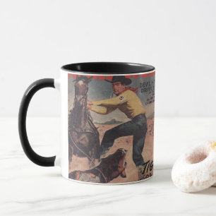 Western Rodeo Cowboy Calf Roping Rodeo Romantik Mugg