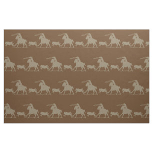 Western Rodeo Cowboy Calf Roping Tyg
