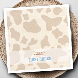 Western  Rodeo Cowboy Cow Skriv ut Namn Napkins Pappersservett