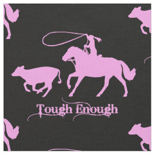 Western Rodeo Cowboy Cowgirl Calf Roping Tyg