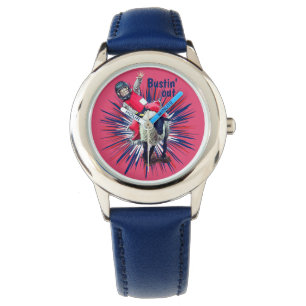 Western Rodeo Cowboy Cowgirl Mutton Busting Armbandsur