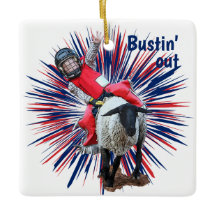 Western Rodeo Cowboy Cowgirl Mutton Busting