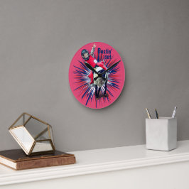 Western Rodeo Cowboy Cowgirl Mutton Busting Rund Klocka