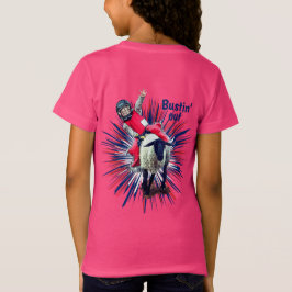 Western Rodeo Cowboy Cowgirl Mutton Busting  T Shirt