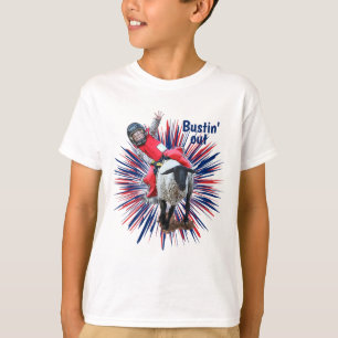 Western Rodeo Cowboy Cowgirl Mutton Busting T Shirt