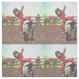 Western Rodeo Cowboy Cowgirl Mutton Busting Tyg