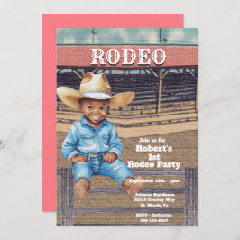 Western Rodeo Cowboy/Cowgirl Personlig Birthday Inbjudningar