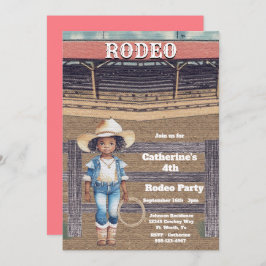 Western Rodeo Cowboy/Cowgirl Personlig Birthday Inbjudningar