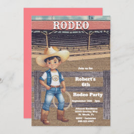 Western Rodeo Cowboy/Cowgirl Personlig Birthday Inbjudningar