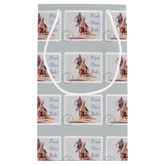 Western Rodeo Cowboy Gift Bag Calf Roper (Baksidan)