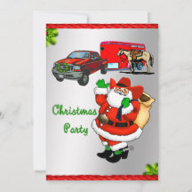 Western Rodeo Cowboy Lastbil Strax Santa Jul