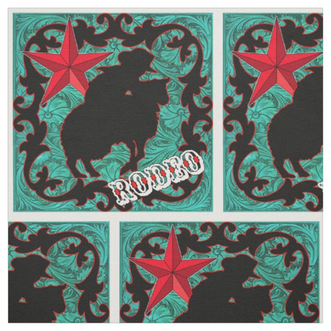 Western Rodeo Cowboy Mutton Bustin’ Faux Leather Tyg (Provkarta)