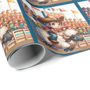 Western Rodeo Cowboy Mutton Busting Presentpapper