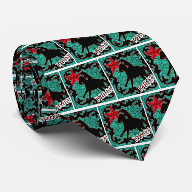 Western Rodeo Cowboy Roping Necktie Slips (Rullad)