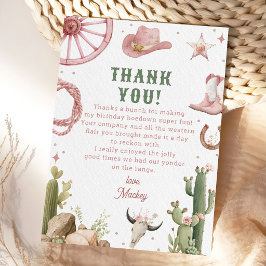 Western Rodeo Cowgirl Birthday Tack Kort