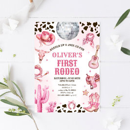 Western Rodeo Cowgirl Första Rodeo 1-årsdag Inbjudningar