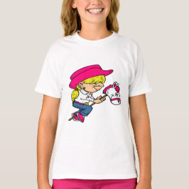 Western Rodeo Cowgirl på Stick Horse T Shirt