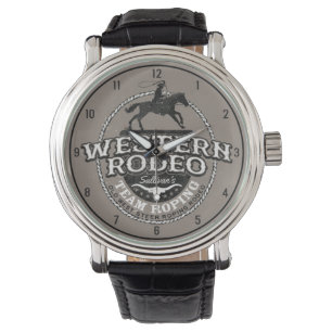 Western Rodeo Gammala västern Steer Roping Personl Armbandsur