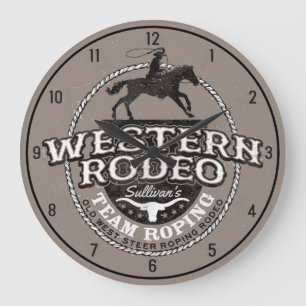 Western Rodeo Gammala västern Steer Roping Personl Stor Klocka
