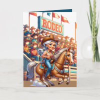 Western Rodeo Häst Cowgirl Farmor Anpassad 