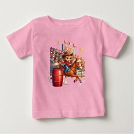 Western Rodeo Horse Cowgirl Barrel Tävla Anpassnin T Shirt