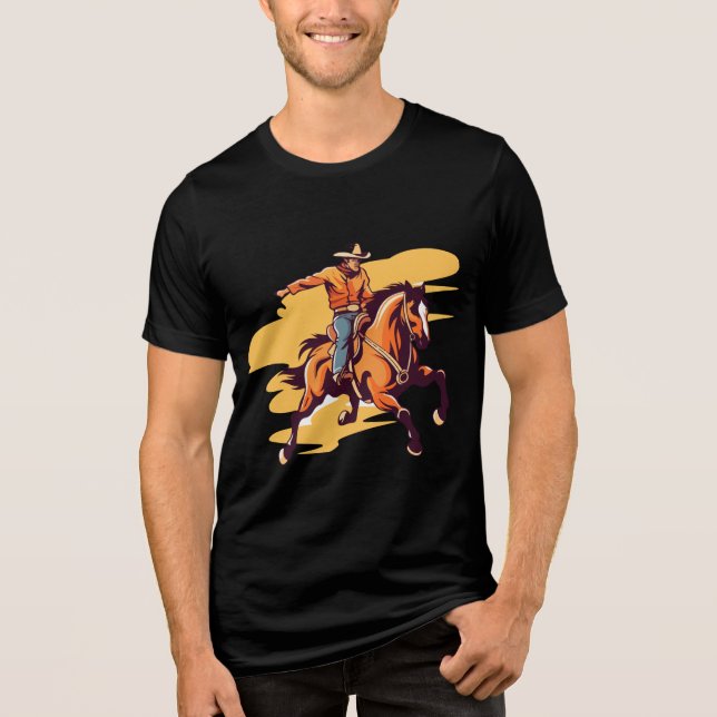Western Rodeo Illustration T-shirt (Framsida)