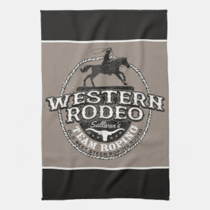 Western Rodeo LÄGG TILL NAMN Old West Styrning Tju Kökshandduk