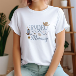 Western Rodeo Mamma Blue Birthday T Shirt
