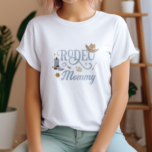 Western Rodeo Mamma Blue Birthday T Shirt