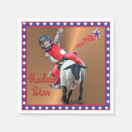 Western Rodeo Star Mutton Busting Kid Pappersservett