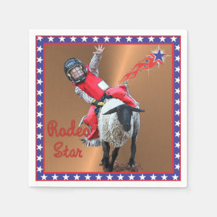 Western Rodeo Star Mutton Busting Kid Pappersservett