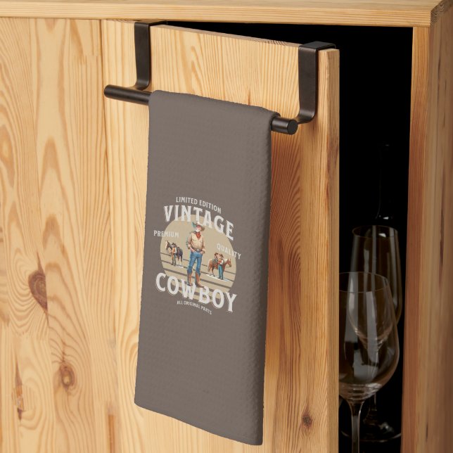 Western Rodeo Vintage Cowboy Kökshandduk (Thirds Fold)