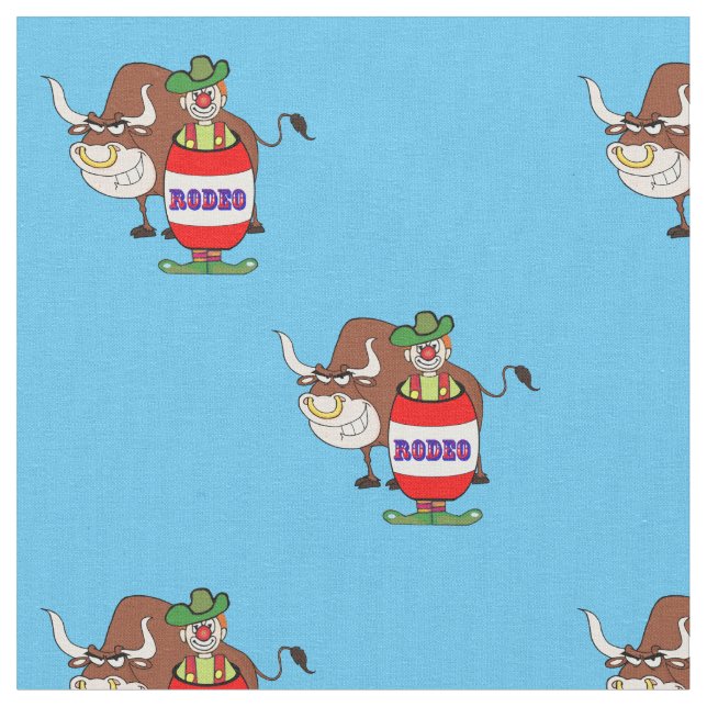 Western Rodeoclown i trumma- och tjurtecknad Tyg (Närbild)