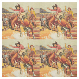 Western RodeoCowboy för vintage på att sparka Tyg