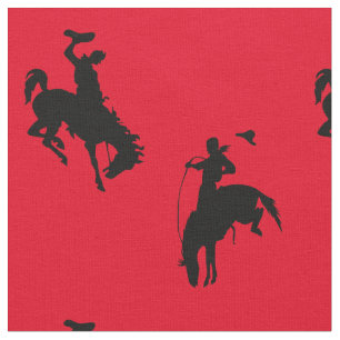 Western RodeoCowboy som sparkar bakut Tyg