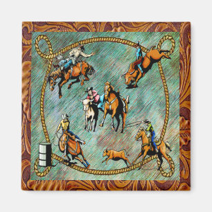 Western Rodeohändelseplats Magnet