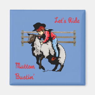 Western RodeoMutton Bustin Magnet
