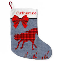 Western rödskäggig häst på Faux Denim