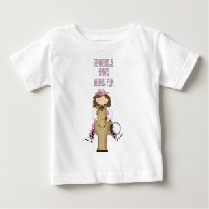 Western Roligt! Cowgirl/Horse 2T - 4T LS T-Shirt