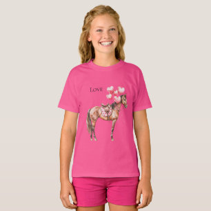 Western Rosa Balloons Horse T Shirt