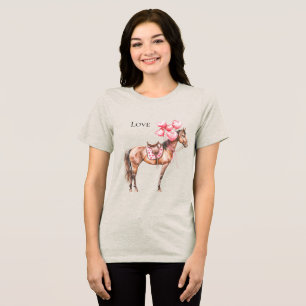 Western Rosa Balloons Horse T Shirt