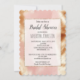 Western  Rosa Brown Cowhide Inbjudningar