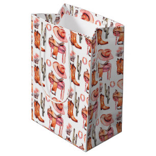 Western rosa orange cowgirl Wrapping Papper