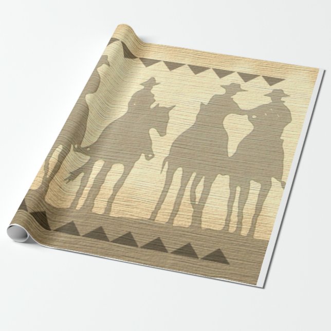 Western roundupsouthwest för Cowboys som slår in Presentpapper (Utrullad)